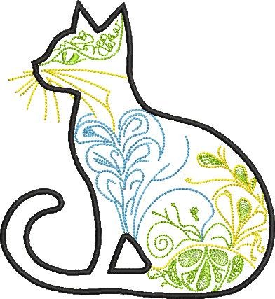 BFC32176 Fancy Cat Applique