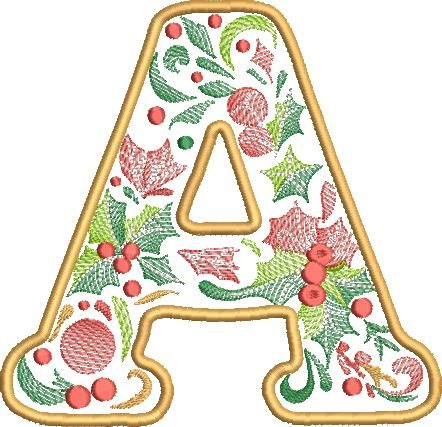 BFC32200 Christmas Applique Alpha A