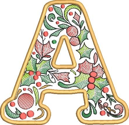 BFC32200 Christmas Applique Alpha A