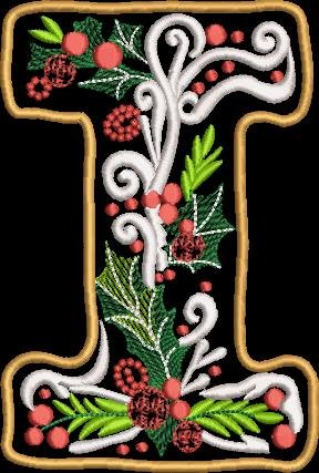 BFC32208 Christmas Applique Alpha I