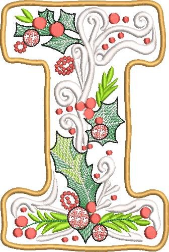 BFC32208 Christmas Applique Alpha I