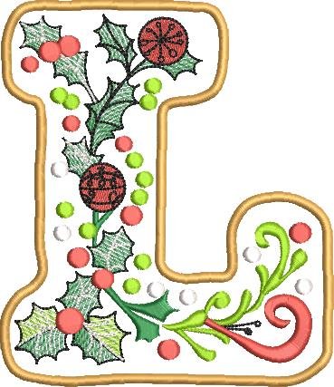 BFC32211 Christmas Applique Alpha L