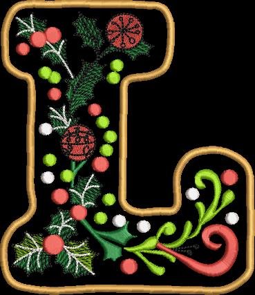 BFC32211 Christmas Applique Alpha L