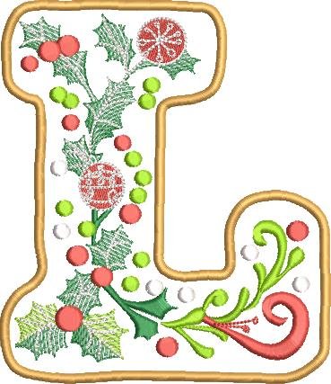 BFC32211 Christmas Applique Alpha L