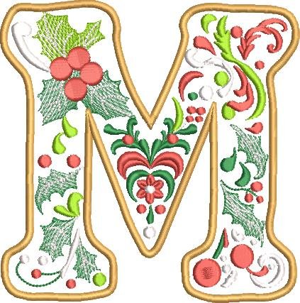 BFC32212 Christmas Applique Alpha M