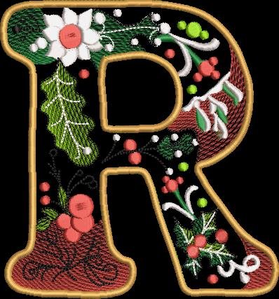 BFC32217 Christmas Applique Alpha R