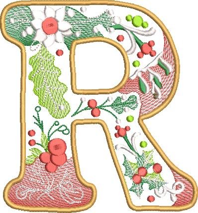 BFC32217 Christmas Applique Alpha R