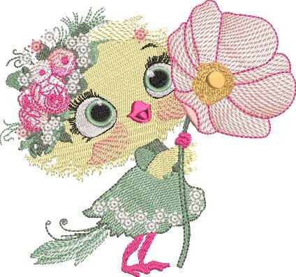 BFC32289 Little Chick - Big Flower
