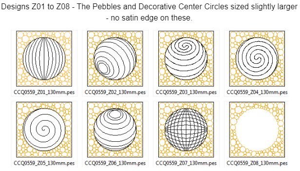 CCQ0559 - Pebble Quilting - 8 squares
