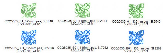CCQ5035 - Leaf Single - All sizes included