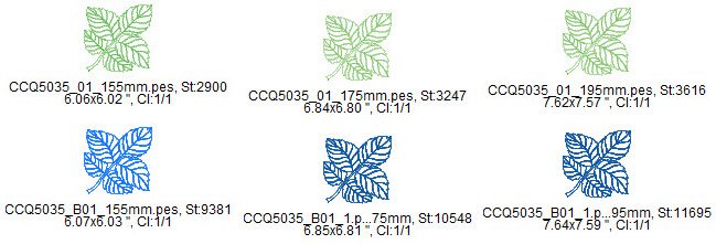 CCQ5035 - Leaf Single - All sizes included