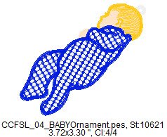 CCQFSL001 - Freestanding Lace Baby Basket