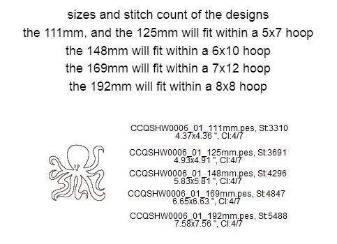 CCQSHW0006 - Oswin Octopus - 5 sizes inluded