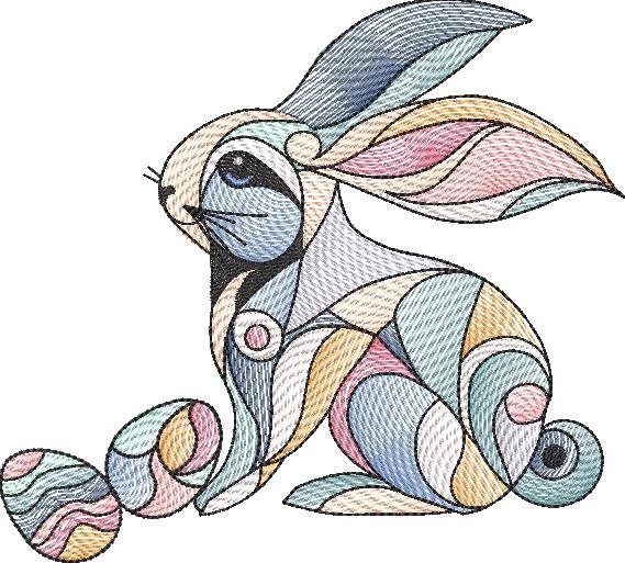 BFC2212 Rabbits in a Picasso Style