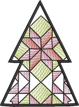 BFC1618 Patchwork Christmas Trees