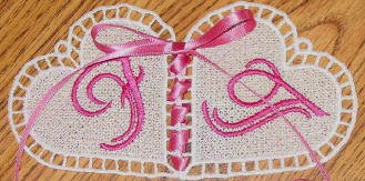 CCQFSL002 - Freestanding Lace  Heart Monograms