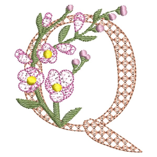 BFC31850 Spring Flowers Alphabet Q