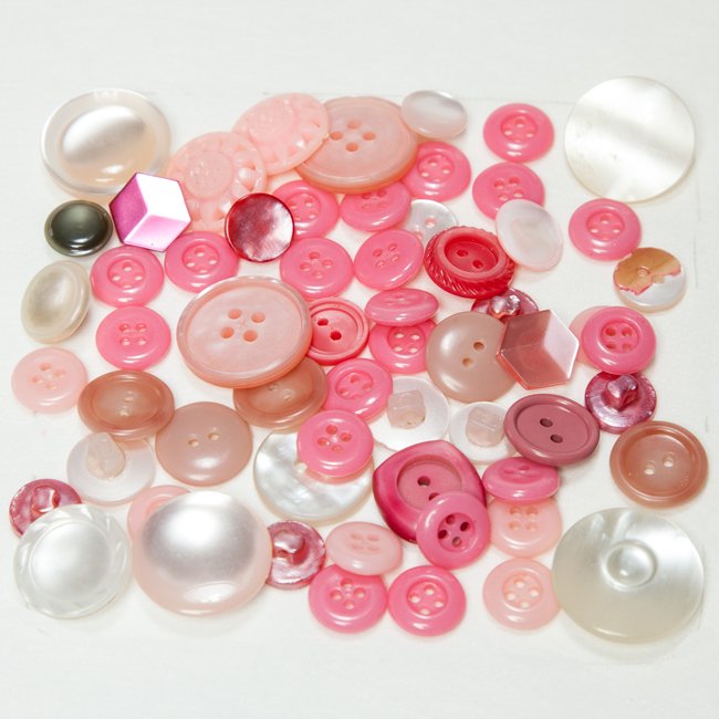 Vintage Acrylic Buttons - Pinks and Roses