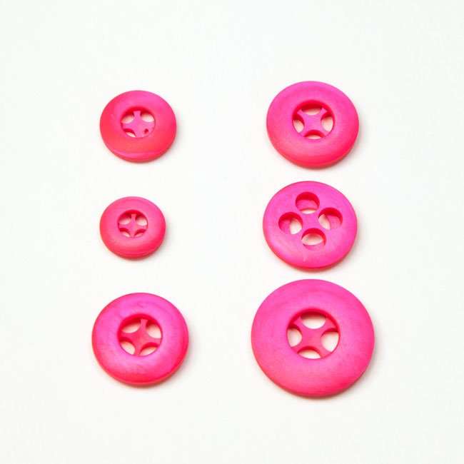 Vintage Acrylic Buttons - Hot Pink