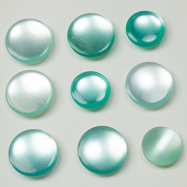 Vintage Acrylic Buttons - Light Turquoise