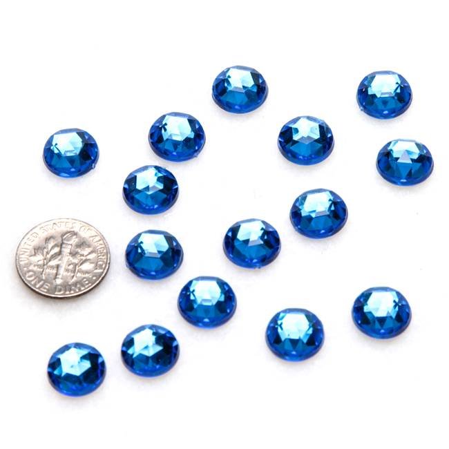 Royal Blue Acrylic Crystals, 11mm, 10 pcs