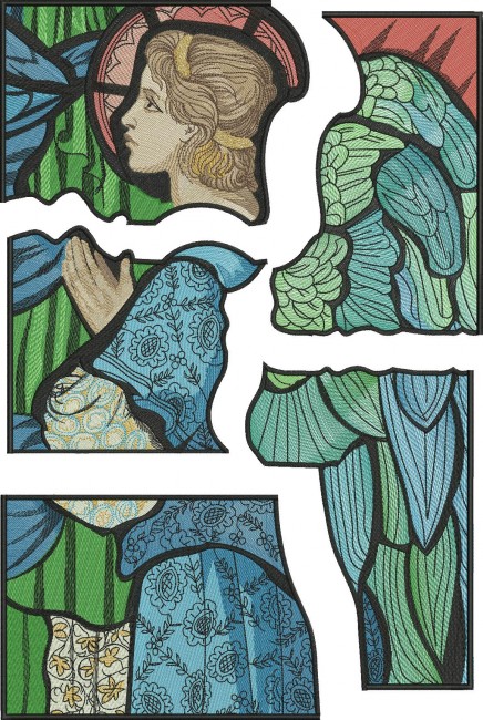 BFC1610 Stained Glass - An Angel Prays
