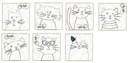 CCQSHW0013 - Cuddly Cats Squares