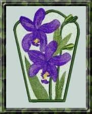 BFC0304 Lace Bowl & Doily  Watercolor Orchids