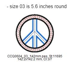 CCQ0604 - Peace Sign Applique