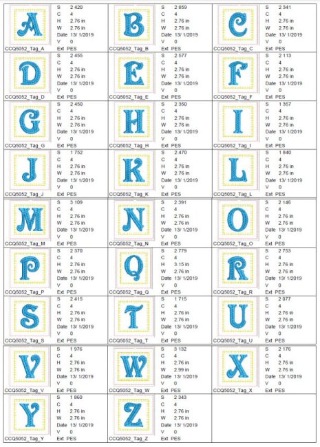 CCQ5052-Decorative Alphabet Tags